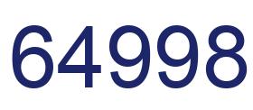 Number 64998 blue image
