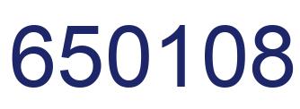 Number 650108 blue image