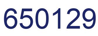 Number 650129 blue image