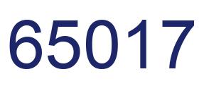 Number 65017 blue image