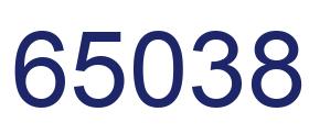 Number 65038 blue image