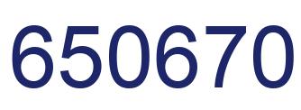 Number 650670 blue image