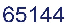 Number 65144 blue image
