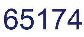 Number 65174 blue image