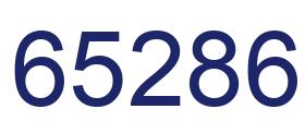 Number 65286 blue image