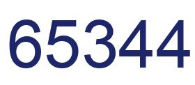 Number 65344 blue image