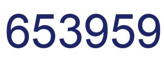 Number 653959 blue image