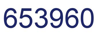 Number 653960 blue image