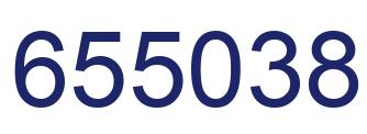 Number 655038 blue image