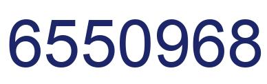 Number 6550968 blue image