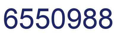 Number 6550988 blue image