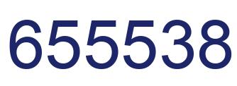 Number 655538 blue image