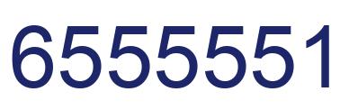 Number 6555551 blue image