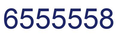Number 6555558 blue image
