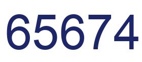 Number 65674 blue image