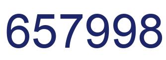 Number 657998 blue image
