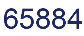 Number 65884 blue image