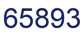 Number 65893 blue image