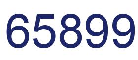 Number 65899 blue image