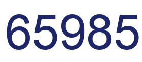 Number 65985 blue image