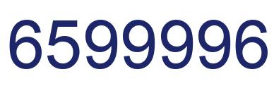 Number 6599996 blue image