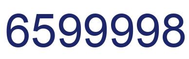 Number 6599998 blue image