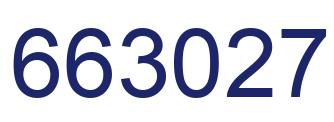 Number 663027 blue image
