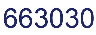 Number 663030 blue image