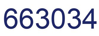 Number 663034 blue image