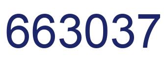 Number 663037 blue image