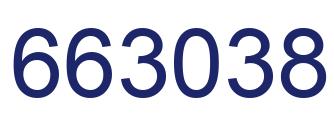 Number 663038 blue image