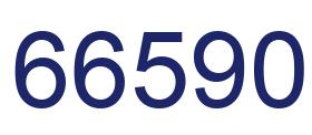 Number 66590 blue image