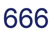 Número 666 imagen azul