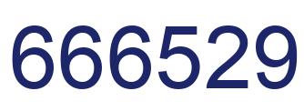 Number 666529 blue image