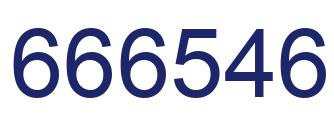 Number 666546 blue image