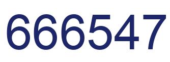 Number 666547 blue image