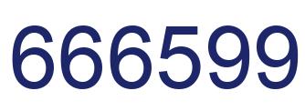 Number 666599 blue image