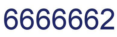 Number 6666662 blue image