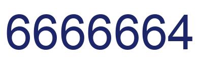 Number 6666664 blue image