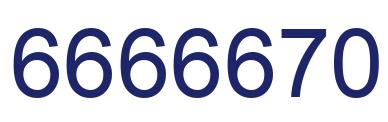 Number 6666670 blue image