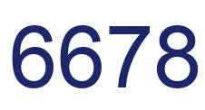 Number 6678 blue image