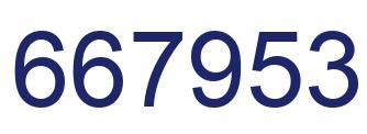 Number 667953 blue image