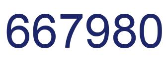 Number 667980 blue image
