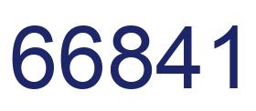 Number 66841 blue image