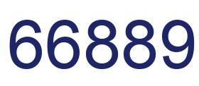 Number 66889 blue image