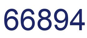 Number 66894 blue image