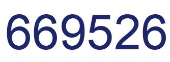 Number 669526 blue image