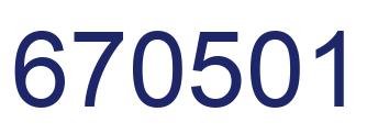 Number 670501 blue image