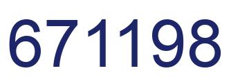 Number 671198 blue image