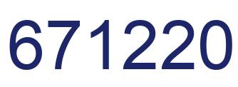 Number 671220 blue image